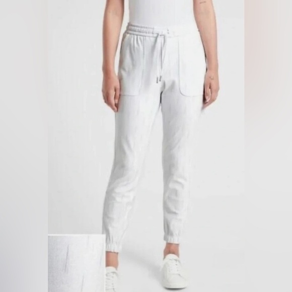 Athleta Farallon Printed Jogger Inversion Light Gray Pants Women’s Size 8 Sporty - Picture 8 of 10